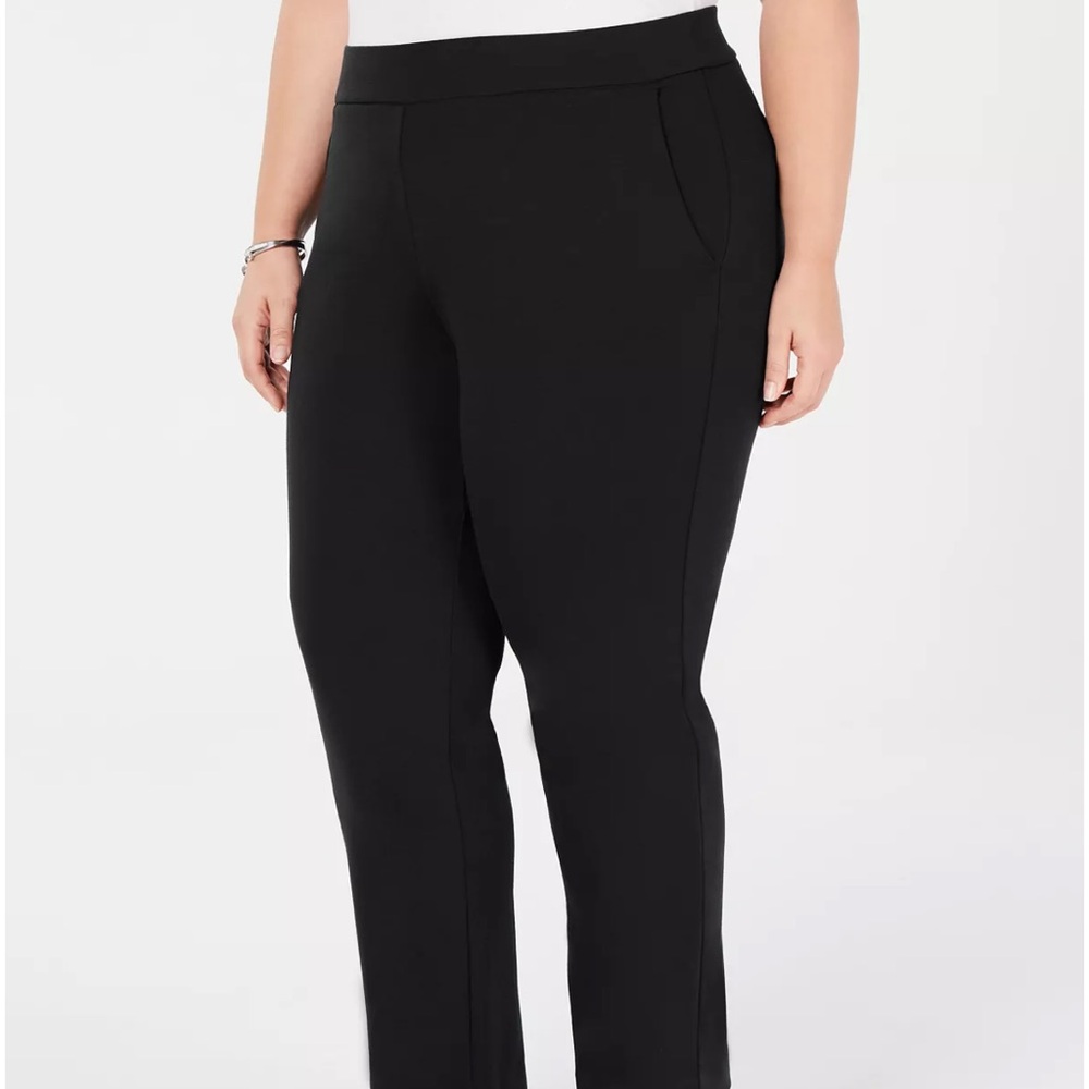 NWT MICHAEL Michael Kors Plus Size Pull On Pants in Black size 3X